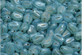 Tulip Bead - Milky Light Blue / Gold 9x7mm, 20-pack Hilmas Pyssel
