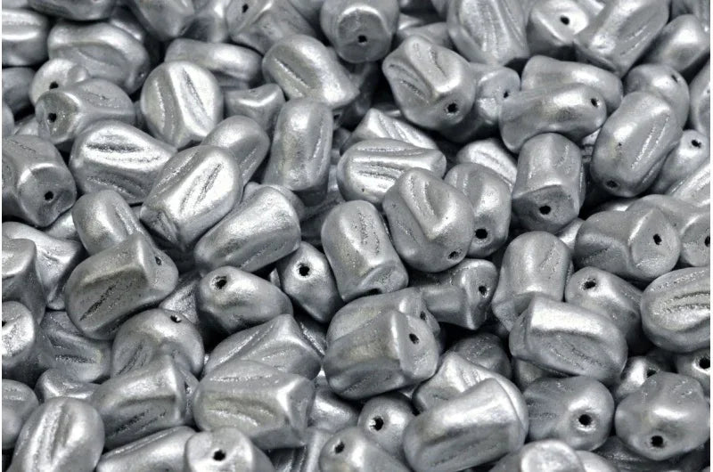 Tulip Beads - Aluminium Silver 9x7mm, 20-pack Hilmas Pyssel