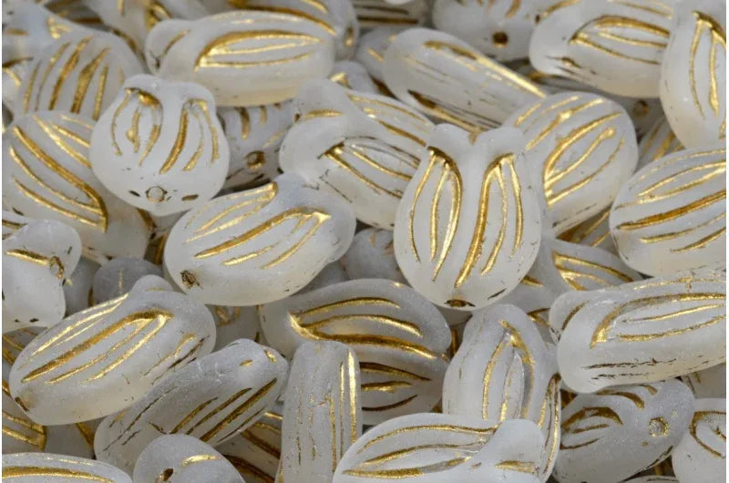 Tulip Bead - Crystal Matte Gold 16x11mm, 6-pack Hilmas Pyssel
