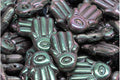 Hamsa Hand Beads - Oil 14x20mm, 6-pack Hilmas Pyssel