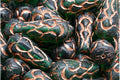 Pinecone Bead - Transparent Teal with Copper 25x12mm 1 styck Hilmas Pyssel