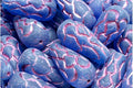Pinecone Bead - Matte Capri Blue with Pink 25x12mm 1 styck Hilmas Pyssel