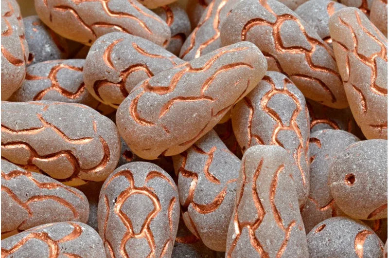 Pinecone Bead - Matt light brown with copper 25x12mm 1 styck Hilmas Pyssel