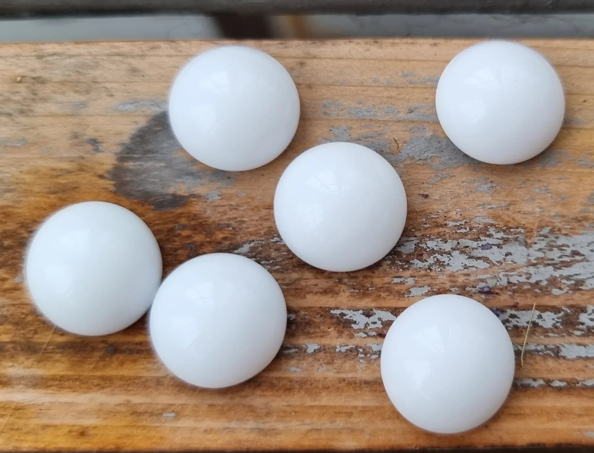 Cabochon - White 14mm, 6-pack Hilmas Pyssel