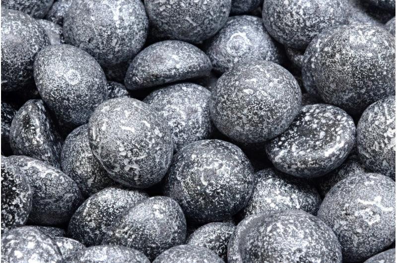 Cabochon - Jet etch silver 14mm, 6-pack Hilmas Pyssel