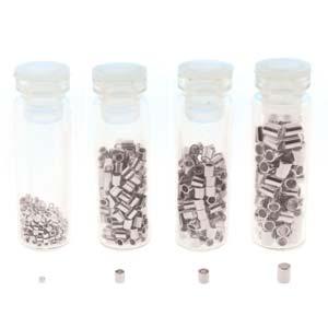 Basic Elements - Crimp tube assortment, Silver plated, 600- pack Beadsmith