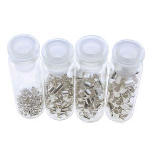 Basic Elements - Crimp tube assortment, Silver plated, 600- pack Beadsmith