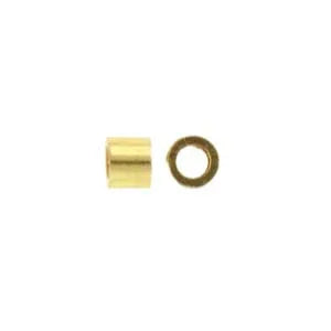 Basic Elements - Crimp tube 2 mm, Gold plated, 100-pack Beadsmith