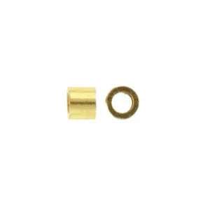 Basic Elements - Crimp tube 2 mm, Gold plated, 100-pack Beadsmith