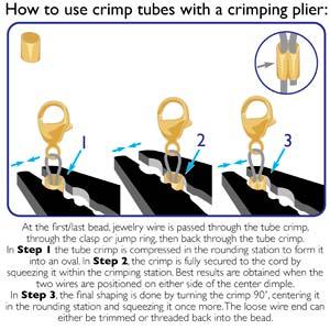 Basic Elements - Crimp tube 2 mm, Gold plated, 100-pack Beadsmith