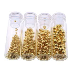 Basic Elements - Crimp bead assortment, Gold plated, 600- pack Beadsmith