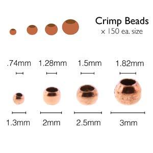 Basic Elements - Crimp bead assortment, Copper plated, 600- pack Beadsmith
