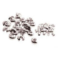 Basic Elements - Crimp tube and crimp cover, 4mm smooth, Silver plated, 48-pack Beadsmith