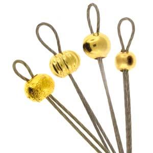 Basic Elements - Crimp cover, assortment, Gold plated, 80- pack Beadsmith