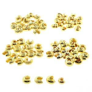 Basic Elements - Crimp cover, assortment, Gold plated, 80- pack Beadsmith