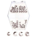 Basic Elements Klämpärle-täckare - Silverpläterad 80-pack Beadsmith