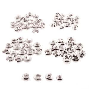 Basic Elements Klämpärle-täckare - Silverpläterad 80-pack Beadsmith