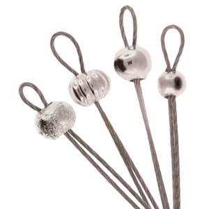 Basic Elements Klämpärle-täckare - Silverpläterad 80-pack Beadsmith