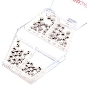 Basic Elements - Memory Wire End Cap Assortment, Silver Plated, 72-Pack Beadsmith