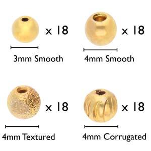 Basic Elements - Memory Wire End Cap, Gold Plated, 72-pack Beadsmith