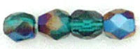 Tjeckiska Firepolish - Blue Iris - Emerald 3 mm, 50-pack Hilmas Pyssel