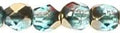 Tjeckiska Firepolish - Bronze Iris - Aquamarine 3 mm, 50-pack Hilmas Pyssel