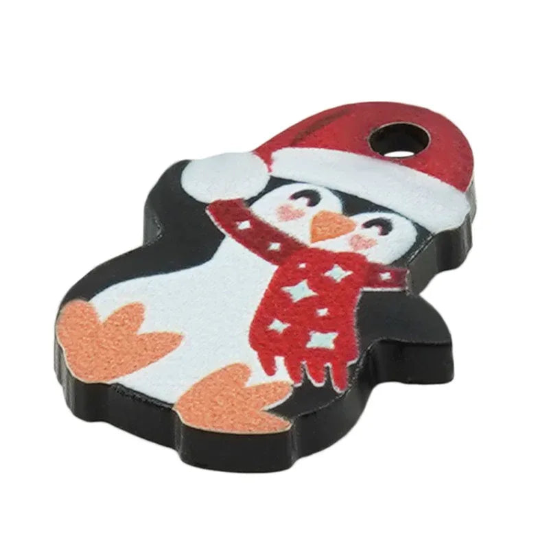 Hänge Plexi/Akryl - Julig pingvin 14x19mm 1 styck Hilmas Pyssel