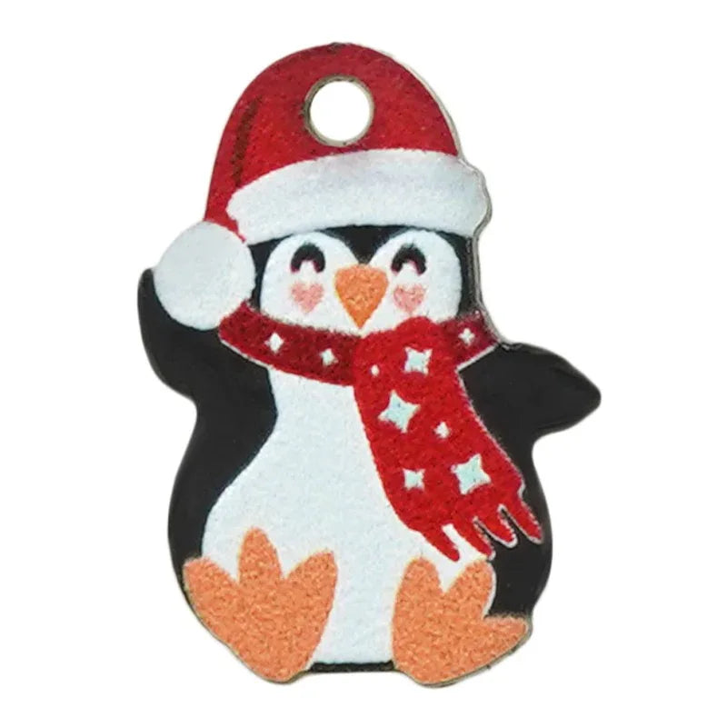 Hänge Plexi/Akryl - Julig pingvin 14x19mm 1 styck Hilmas Pyssel