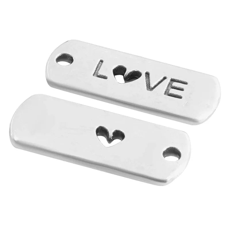 Berlock Silverpläterad - Love 1 styck Grekisk Metall