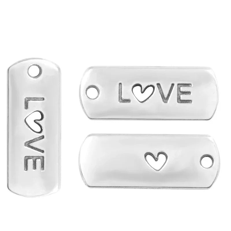 Berlock Silverpläterad - Love 1 styck Grekisk Metall