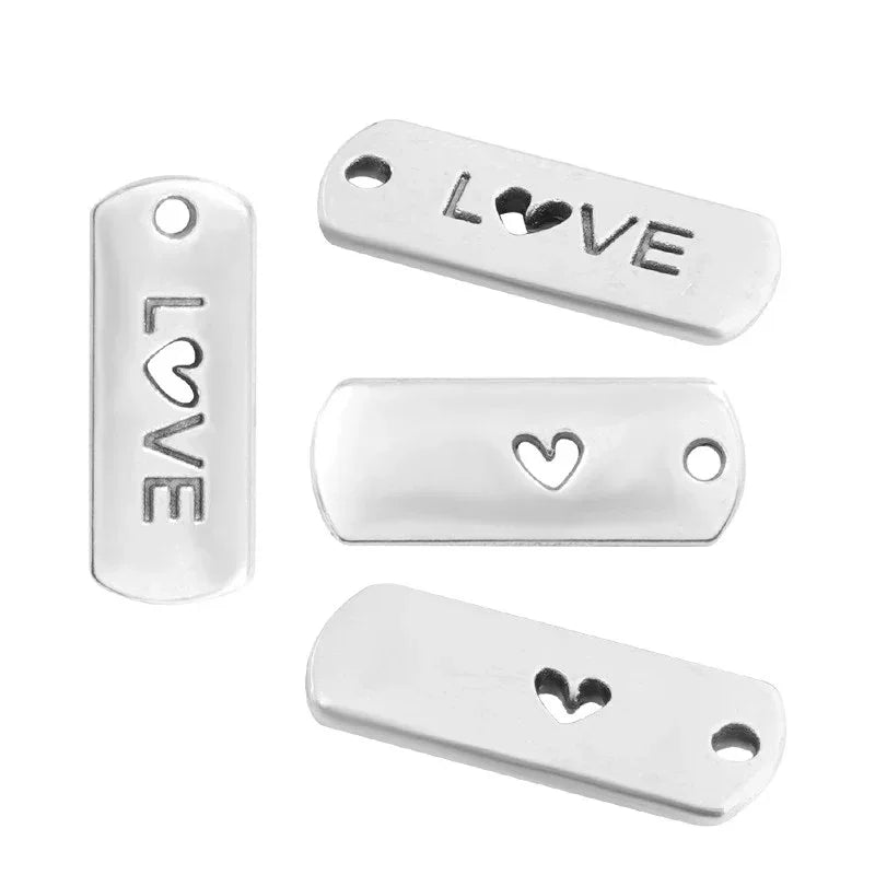 Berlock Silverpläterad - Love 1 styck Grekisk Metall