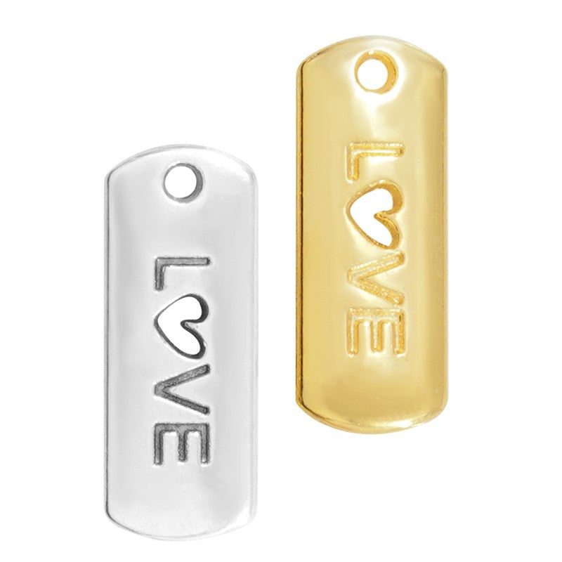 Berlock 24K guldpläterad - Love 1 Styck Grekisk Metall