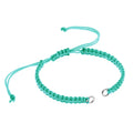 Makramé armband - Turkos med silverringar 1 styck Grekisk Metall