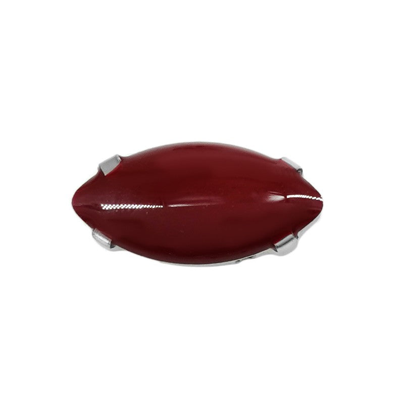 Slider 2-hål - Navette Röd 7x15mm 2-pack Grekisk Metall