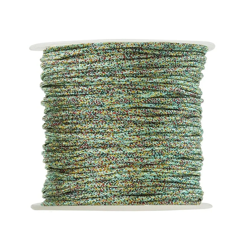 PL Rund - Grönmelerad Metallic 1mm, 1m Hilmas Pyssel