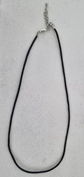 Bomullstråd halsband - Svart 2mm, 1 styck Grekisk Metall