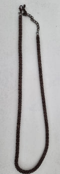 Tjockare Kedja Halsband - Brun 6mm 1 styck Grekisk Metall