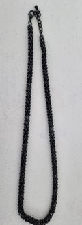 Tjockare kedja halsband - Svart 6mm, 1 styck Grekisk Metall
