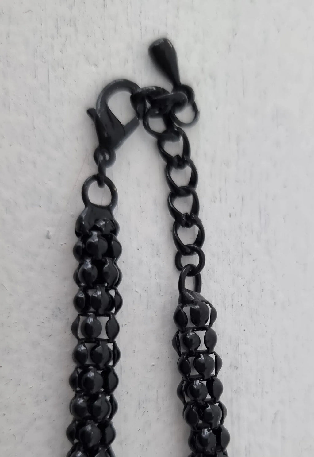 Tjockare kedja halsband - Svart 6mm, 1 styck Grekisk Metall