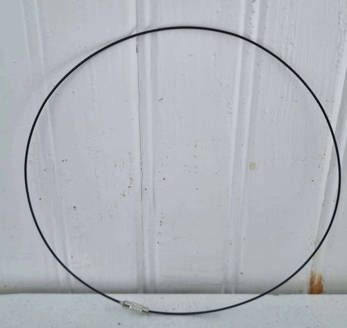 Wire halsband - Svart 1mm, 1 styck Grekisk Metall