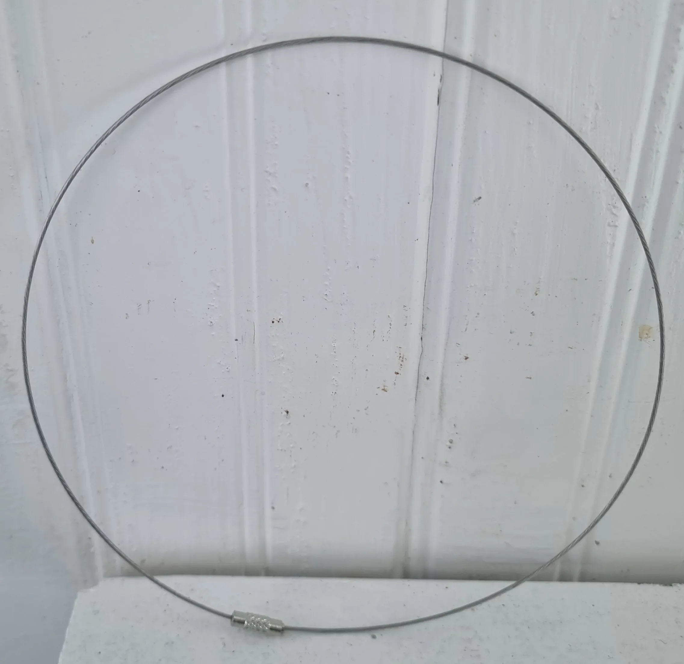 Wire halsband - Silver 1mm, 1 styck Grekisk Metall