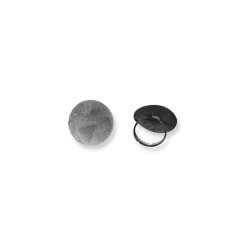 Ringstomme Silverfärgad - Platta 25 mm 1 styck Grekisk Metall
