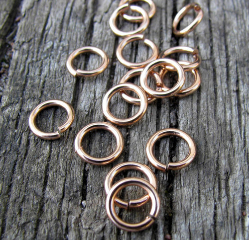 Bindringar Roséguldfärgade - 6,5x1mm, 20-pack Grekisk Metall