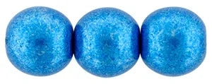 Tjeckiska Druks - Saturated Metallic Blooming Nebulas Blue 8 mm, 25-pack Hilmas Pyssel