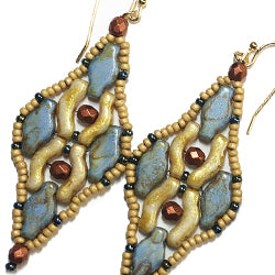 Mönster - Abridged Navette Earrings Beadsmith