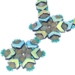 Mönster - Chevron GemDuo Halsband Beadsmith