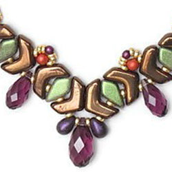 Mönster - Chevron Duo Duet Halsband Beadsmith