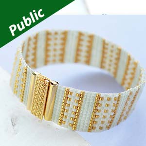 Mönster - Gold Line Armband Miyuki