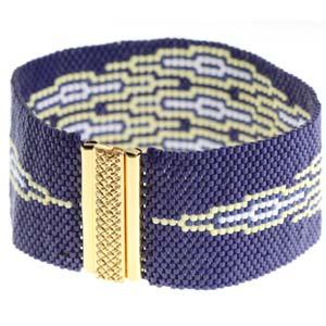 Mönster - Nautical Ikat on blue Beadsmith