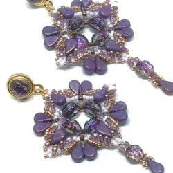 Mönster - Purple Rain Örhängen Beadsmith